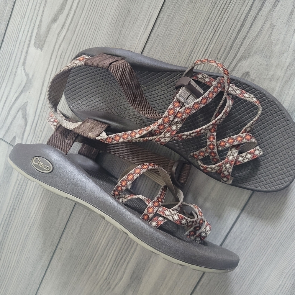 Chaco Wome's ZX2 Yampa Athletic Sandal Multi Burst Brown Orange Size 9 Comfort - Picture 2 of 6